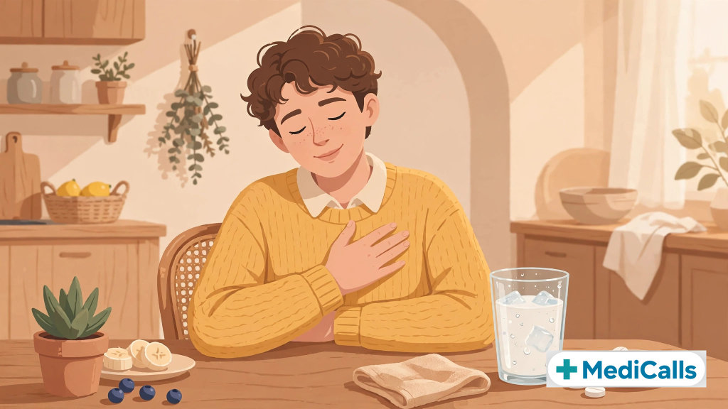 Acidity and burning chest after eating — quick relief guide with water, milk and antacid