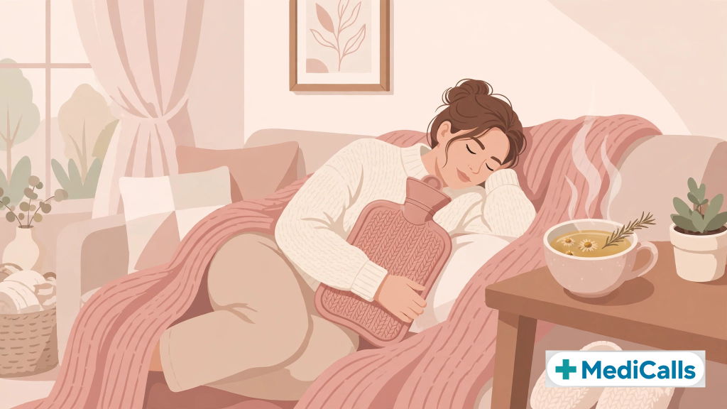 Period cramp relief guide: apply heat to the lower belly and take painkillers early