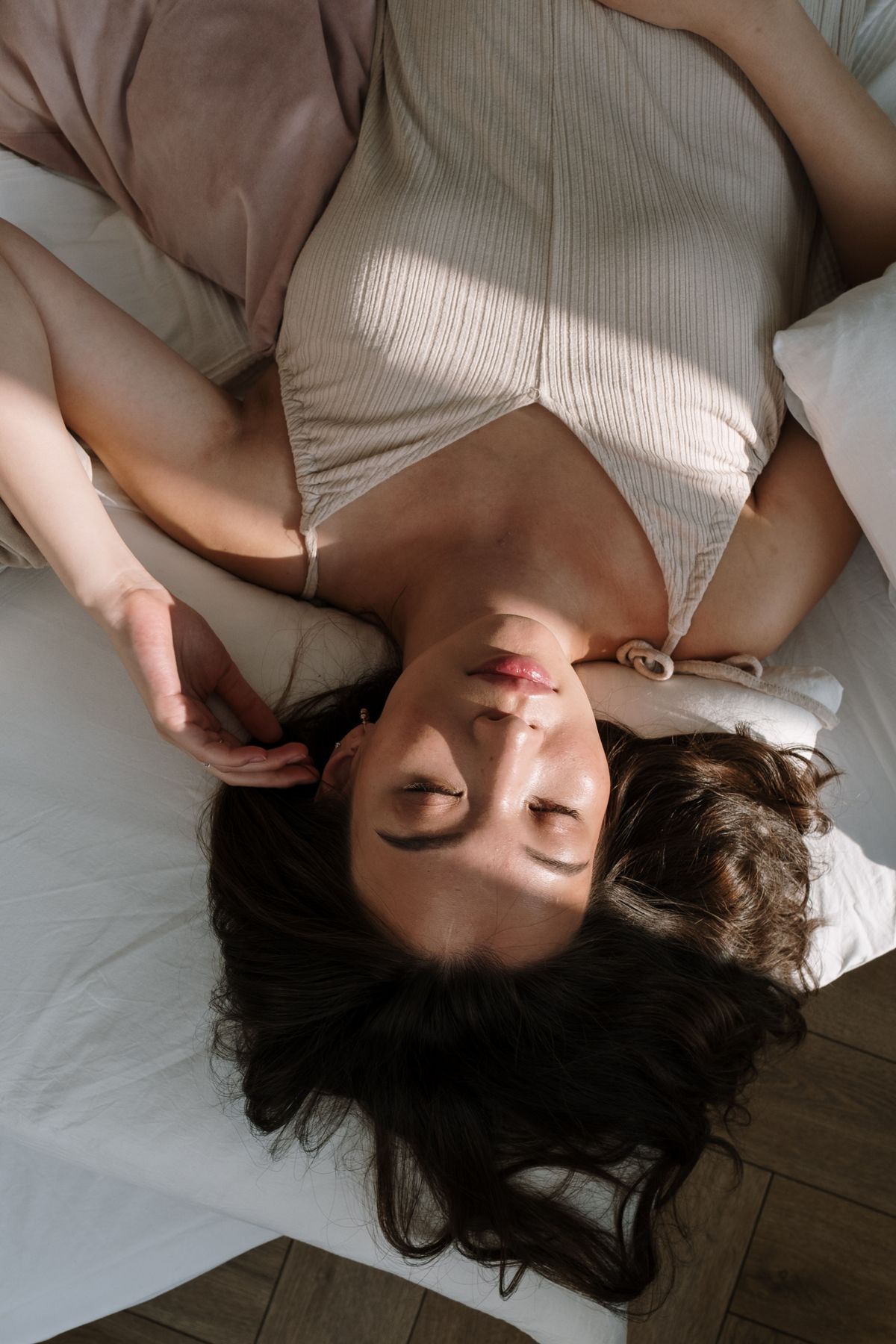 Person resting with eyes closed while a stye heals